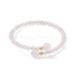 Браслеты-манжеты из натурального розового кварца&nbsp;BJEW-JB13328-01