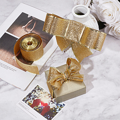 Блестящая лента из полиэстера с проволочным краем&nbsp;OCOR-WH0071-026A