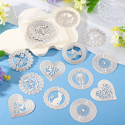 20 шт. 10 стиля подвесок-соединителей из нержавеющей стали 201 с лазерной резкой&nbsp;STAS-TA0003-38