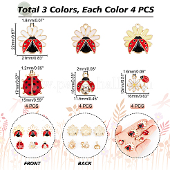 Подвески из сплава эмали 24шт 6 стиля&nbsp;ENAM-PH0002-09