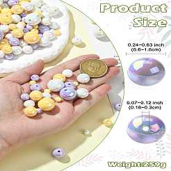 250 г УФ-покрытие радужные переливающиеся непрозрачные акриловые бусины&nbsp;PACR-CJ0001-39