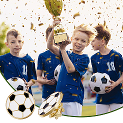 16 шт. спортивные эмалевые значки&nbsp;JEWB-DC0001-24B