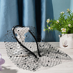 Сетчатая вуаль тканевые резинки для волос&nbsp;AJEW-WH20120-52A