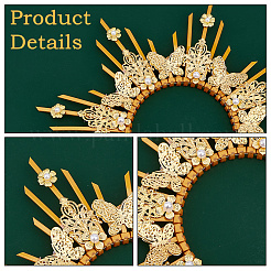 Нейлоновые железные резинки для волос «ангел»&nbsp;AJEW-WH0455-194