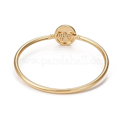 Браслеты из латуни с микропаве из кубического циркония&nbsp;BJEW-E071-20G-01