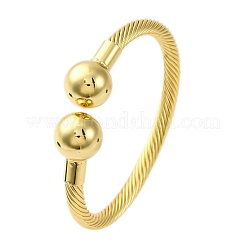 Латунь манжеты браслеты&nbsp;BJEW-Q060-02G