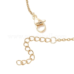 Женские ожерелья с подвеской из ракушечного жемчуга и круглыми бусинами из нержавеющей стали 304&nbsp;NJEW-JN05748