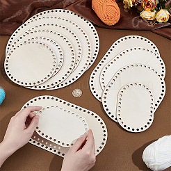 12 шт. 6-х стилевое деревянное дно корзины&nbsp;DIY-NB0014-09