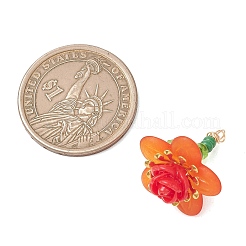 Подвески в виде роз из стеклянного бисера&nbsp;PALLOY-MZ01231-02