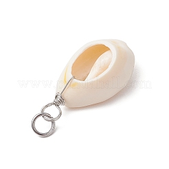 9 шт. подвески из натуральной ракушки каури&nbsp;PALLOY-JF03700-02