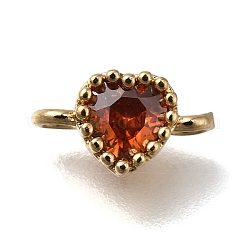 Стойка покрытие латунь кубический цирконий сердце звенья соединительные подвески&nbsp;KK-M014-01-G