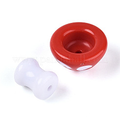 2 шт. непрозрачные акриловые эмалевые бусины&nbsp;MACR-N018-15G