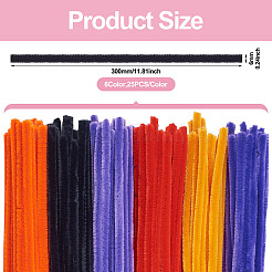 150шт 6-х цветные плюшевые палочки своими руками&nbsp;FIND-TA0005-80