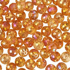 80 шт. полностью радужных стеклянных бусин с покрытием&nbsp;EGLA-TA0013-06