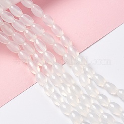 Натуральный белый агат бисер нитей&nbsp;G-C247-01A