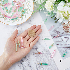 40 шт. 4 подвески из натурального кварца с гальваническим покрытием&nbsp;FIND-FH0006-42