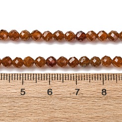 Гранат природный бисер нитей G-C226-B01-4mm