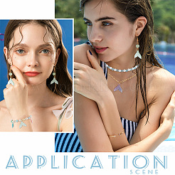 64 шт. подвески из непрозрачного ацетата целлюлозы (смолы) двух цветов&nbsp;RESI-PH0001-76