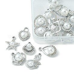 20шт 20 стильные подвески из сплава с кристаллами и стразами&nbsp;ALRI-YW0001-14