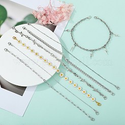 7 комплект цепей из латуни и нержавеющей стали 304 и сплава&nbsp;HJEW-SW00142