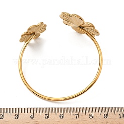 Браслеты-манжеты из нержавеющей стали 304 для женщин&nbsp;BJEW-G750-04G