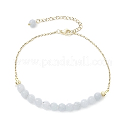 Круглые бусины из натурального окрашенного белого нефрита&nbsp;AJEW-AN00707-02