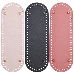 3 шт. 3 цвета овальные сумки из искусственной кожи для вязания крючком&nbsp;AJEW-CL0001-77