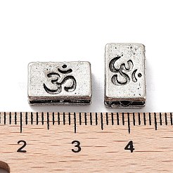 Сплавочные овальные бусины тибетского стиля &nbsp;PALLOY-H140-10AS