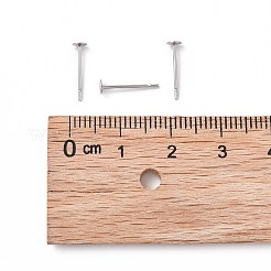 Устойчивая к потускнению хирургическая нержавеющая сталь 316 плоская круглая пустая закрепка для сережек-гвоздиков&nbsp;LS-STAS-R073-04