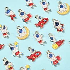 50шт 10 стиля подвески из сплава с эмалью&nbsp;ENAM-CJ0002-97