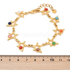 Браслеты-цепочки из нержавеющей стали 304 в стиле бохо для женщин&nbsp;BJEW-M082-01G-03