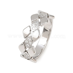 Женские кольца из нержавеющей стали 304 с микропаве из кубических цирконий&nbsp;RJEW-K315-03P