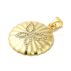 Латунные микропаве прозрачные подвески с фианитом&nbsp;KK-Z042-08G