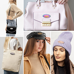 12 шт. 6-х цветные овальные декоративные пряжки из сплава ручной работы&nbsp;PURS-GF0001-10