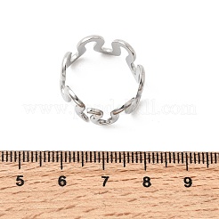 5 шт. открытые манжеты из нержавеющей стали 304 для женщин&nbsp;RJEW-K313-04P