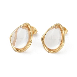 Серьги-гвоздики из нержавеющей стали 304 с ионным покрытием (IP)&nbsp;EJEW-Z068-36G-01