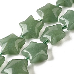 Естественный зеленый авантюрин бисер нитей&nbsp;G-U023-C01-02