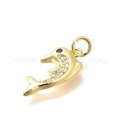Латунные микропаве прозрачные подвески с фианитом&nbsp;KK-Q040-03A-G