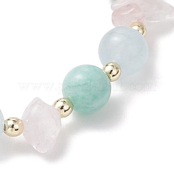 Браслеты из натуральных бусин розового кварца&nbsp;BJEW-JB13189