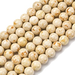 Нити из натурального окрашенного мрамора&nbsp;G-P593-8mm-06