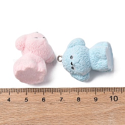 Подвески из непрозрачной флокированной смолы&nbsp;RESI-G122-01