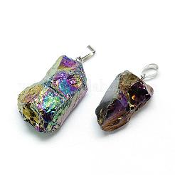 Гальванические хрустальные подвески природного кварца&nbsp;G-Q481-20