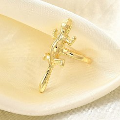 Регулируемые латунные кольца для пальцев для женщин&nbsp;RJEW-B114-02G