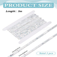 5 м блестящая металлизированная полиэстеровая кружевная лента&nbsp;OCOR-LP0001-23B