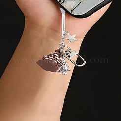 1 шт. резиновые бусины из цинкового сплава для мобильных ремней&nbsp;HJEW-LP0001-84