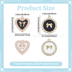 32шт 4 цвета сплава эмалевые подвески&nbsp;FIND-ME0001-45