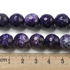 Граненые бусины из натурального огненного агата с треском&nbsp;G-F447-12mm-J09