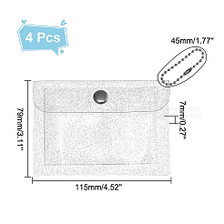 Кошелек из прозрачного ПВХ с блестками&nbsp;ABAG-WH0044-29