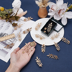 8 пара булавок из сплава листового металла для лацканов одежды рюкзака&nbsp;JEWB-HY0001-51G