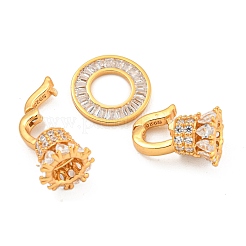 925 серебряная застежка с микропаве из прозрачного кубического циркония&nbsp;STER-U001-21G